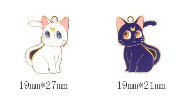 

New 50 pcs Sailor Moon cat Charm Pendants DIY Jewelry Making