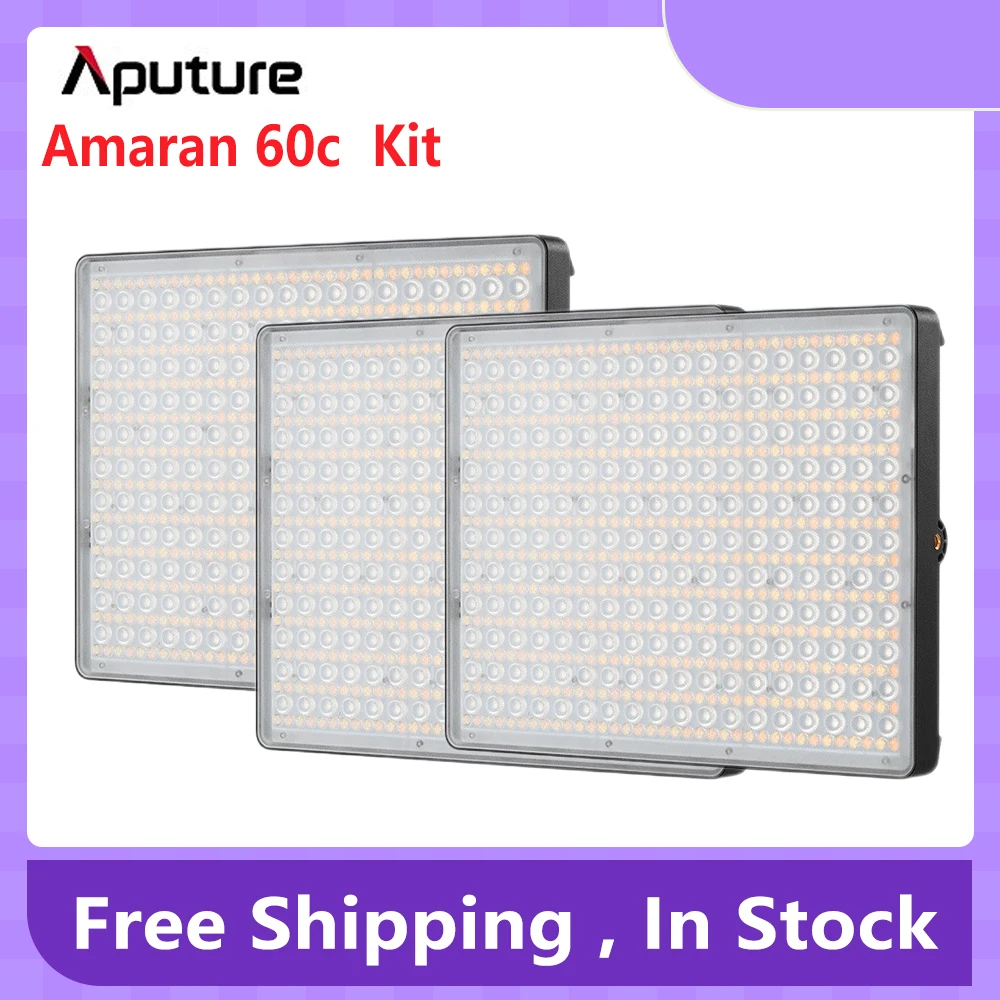 

Aputure Amaran P60C P60X RGBWW Full-color P60x Bi-color LED Panel Photography Light 2500K-7500K Suitable Sidus Link App