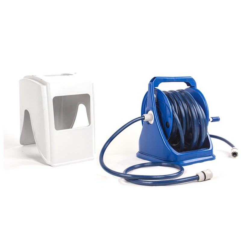 Вращающаяся на 360 ° катушка для садового шланга 20 м настенная тележка