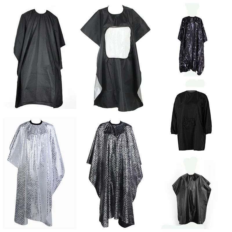 Накидка для стрижки волос водонепроницаемая накидка черного цвета|Аксессуары