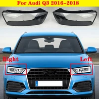 car light caps transparent lampshade front headlight cover glass lens shell cover for audi q3 2016 2018