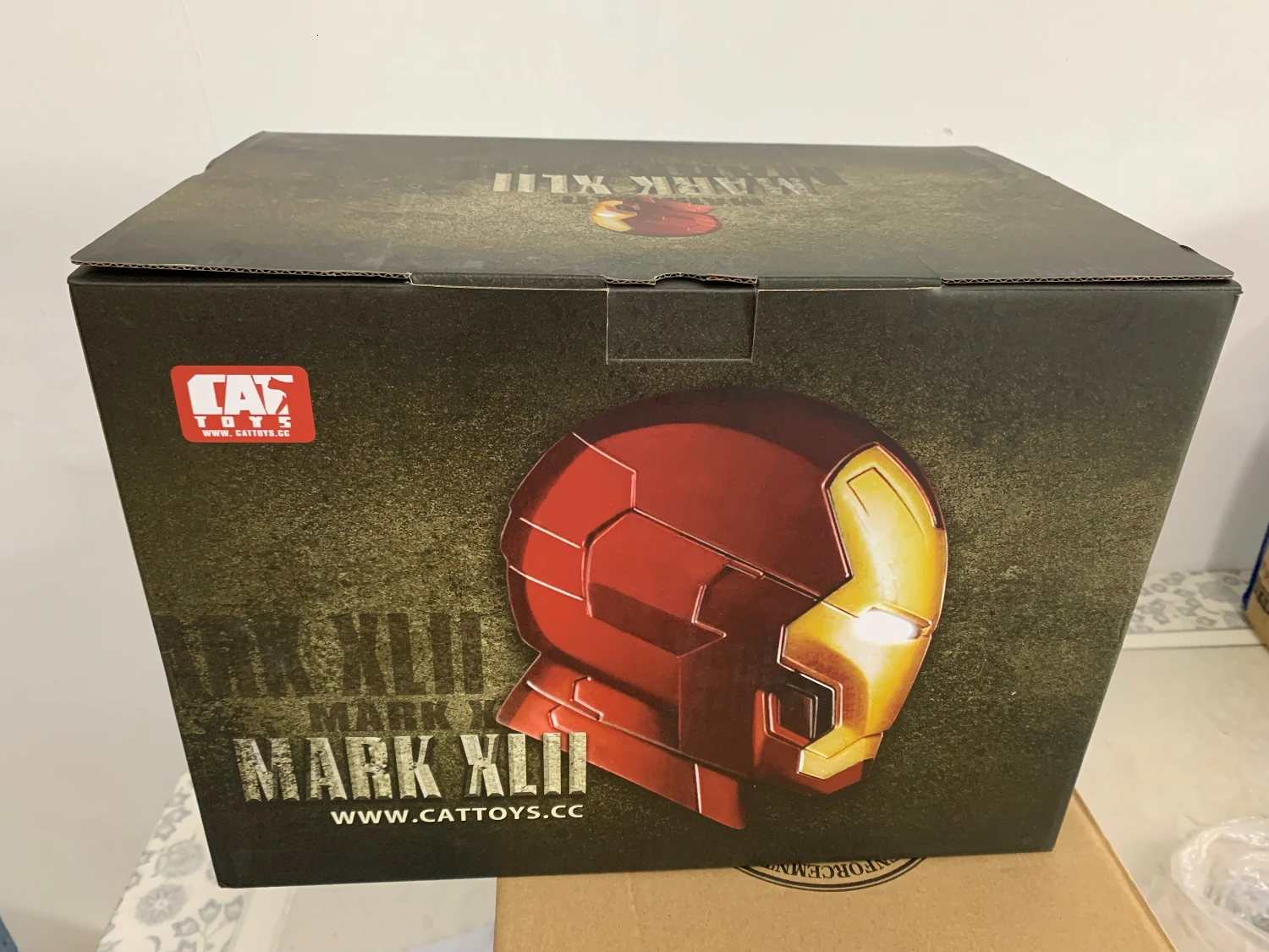 Marvel Legends Mk7 1/1 шлем Железного человека носимые Фигурки Мстителей подвижная модель фильм периферия Figma Electric