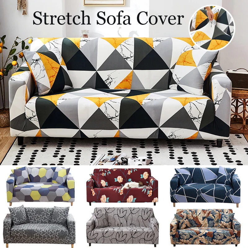 

Stretch Plaid Sofa Cover Floral Printed Sofa Towel for Living Room Bedroom Home Decor 1/2/3/4-seater Fundas Sofas Housse Canape
