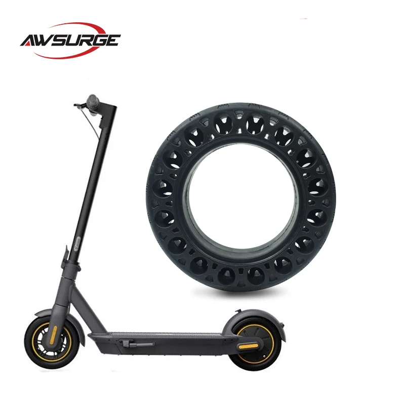 

10 inch electric scooter with solid honeycomb tires for Ninebot Max G30 60/70-6.5 without inflation