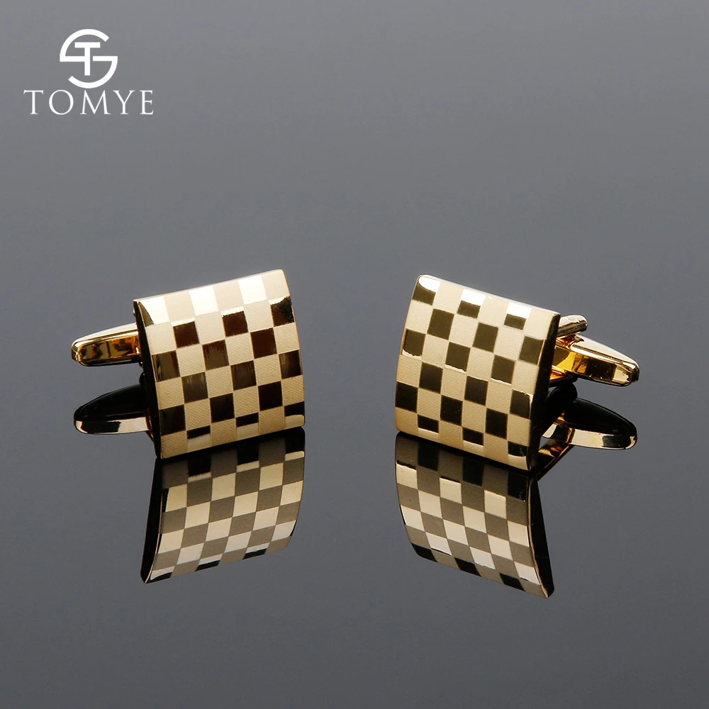 

Men Cufflinks TOMYE XK19S002 High Quality Gold Color Classic Movement and Studs Wedding Gift Formal Business Shirt Cuff Links