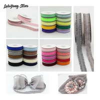 elastic ribbon bias tape double ruffled edges stretch trim for baby hairband rubber rope garment strap cloth bra decoration 13mm