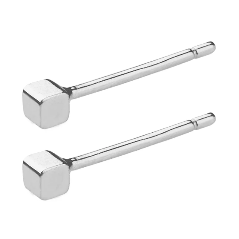 Минималистичные корейские серьги-гвоздики из стерлингового серебра 925 пробы