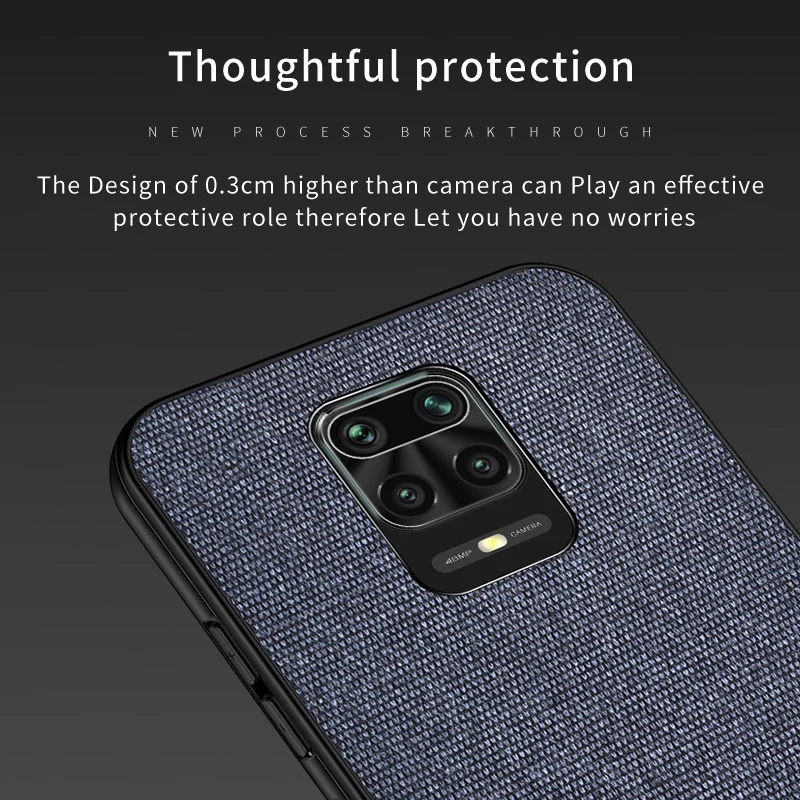 Huawei honor 20 Pro Чехол мягкий силиконовый край + тканевая текстура кожи удобная