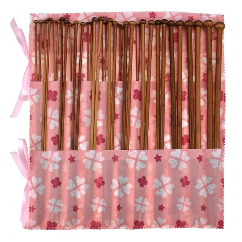 

36-Pack Bamboo Knitting Needles Kit Sweater Crochet Needles Set Knit Weave Yarn Crafts DIY Knitting Tools Bamboo Crochet Hooks