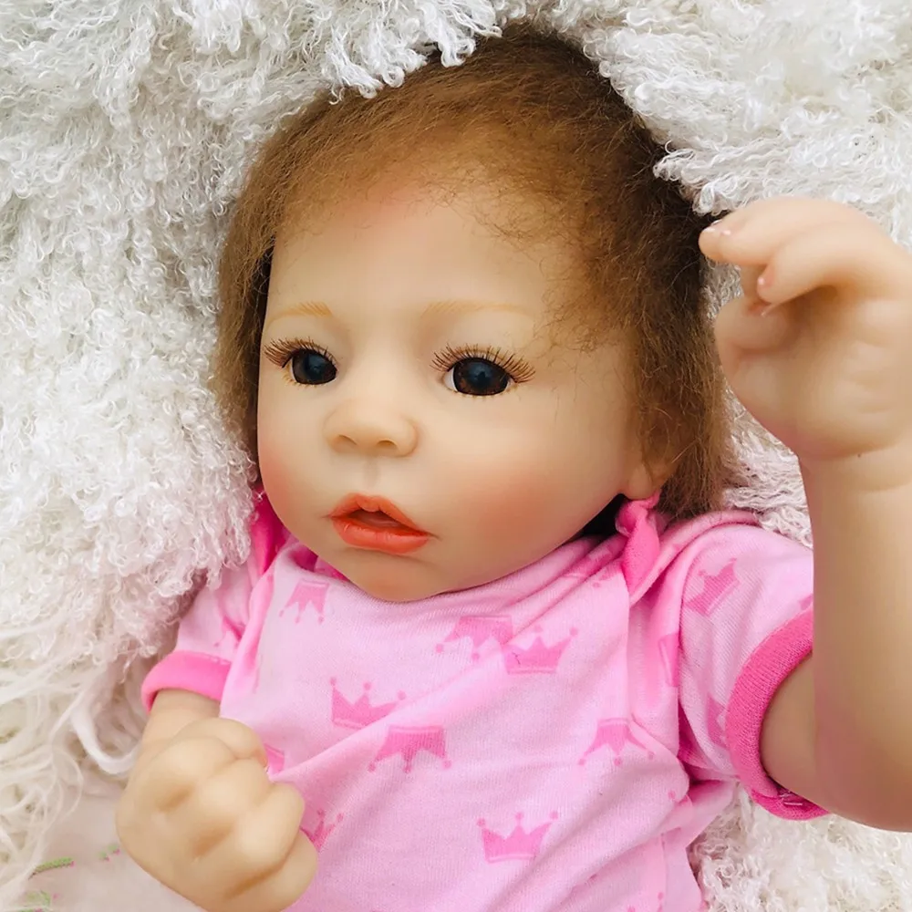 46 см Bebes кукла Реборн силиконовая реборн для девочек Очаровательная Реалистичная