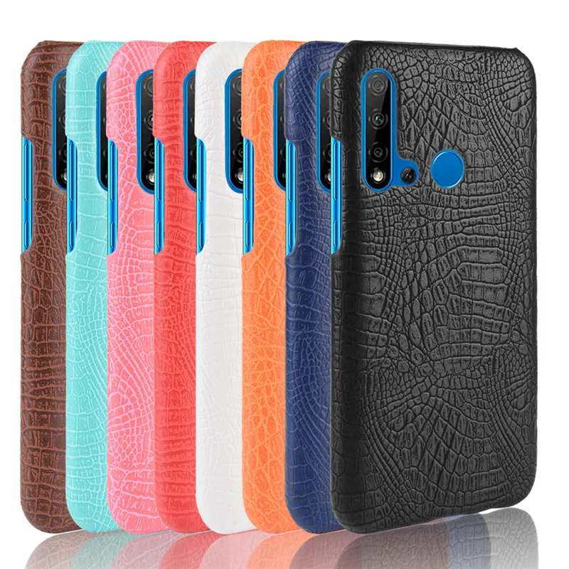 Для huawei P20 Lite 2019 чехол Роскошный Жесткий Пластиковый кожаный для телефона P20Lite GLK