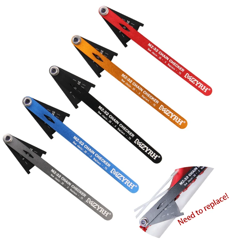 

MTB/Road Bicycle Chain Wear Indicator Tool Chain Checker Kits Multi-Functional Chains Gauge Measurement Cycling Wear Indicator