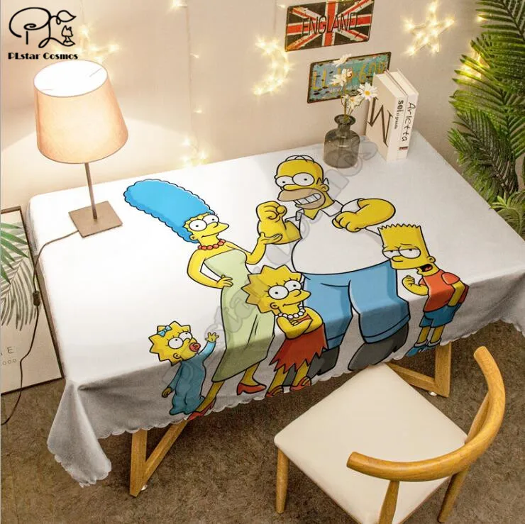 

Simpson Tablecloth 3D printed Square/Rectangular Dust-proof Table Cover Party Home Decor TV Covers