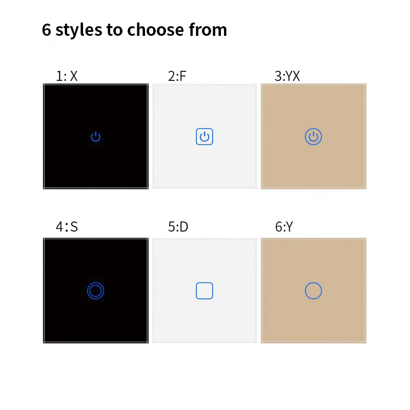 Беспроводной передатчик UBARO RF433 контроллер 86*86 мм панель из закаленного стекла