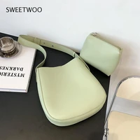 women fashion wide solid color shoulder handbags female simple pu leather women large capacity pure color flap crossbody bags