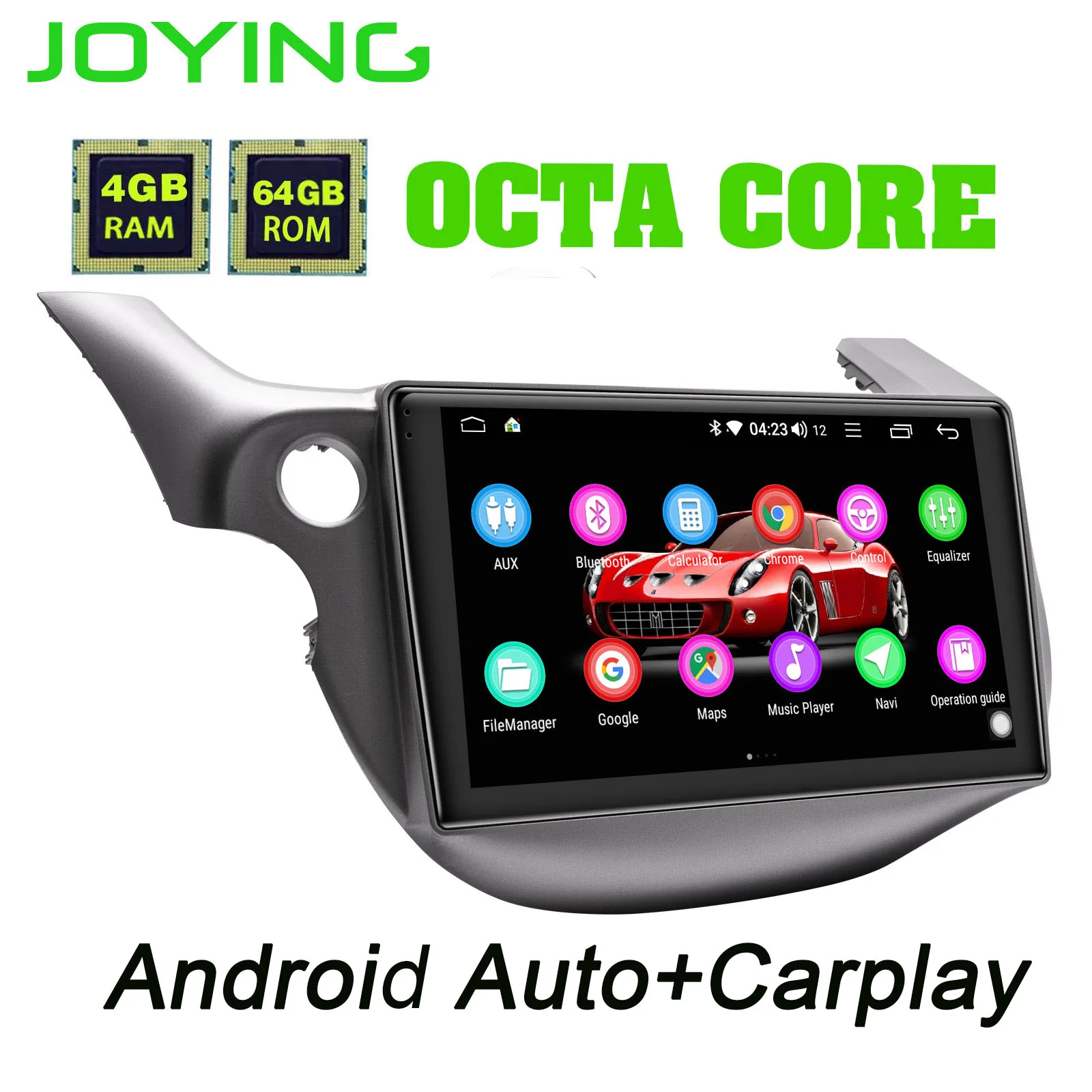 Радуясь 64G Встроенная память 10," Android автомобильный автомобильное радио DVD плеер для Honda Fit 2008-2013 1 Din ips Экран gps навигации Bluetooth Carplay