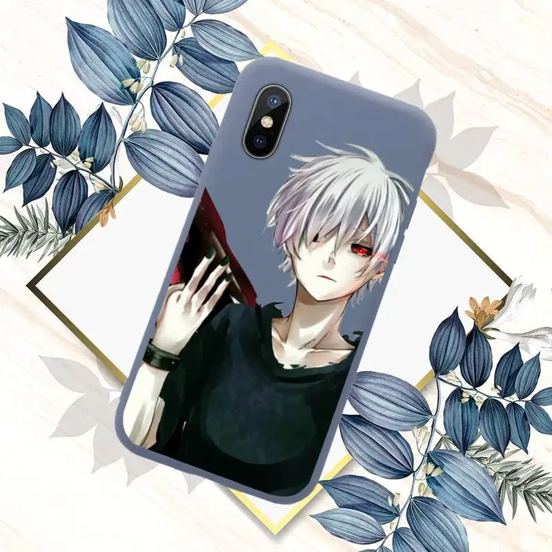 

Tokyo Ghoul Trendy Anime Phone Case Blue Color for iPhone 11 12 Mini Pro MAX