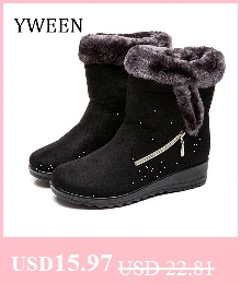 YWEEN/зимние женские ботинки; женские ботинки до середины икры; Bota; водонепроницаемые женские зимние ботинки; женские плюшевые ботинки; botas mujer invierno