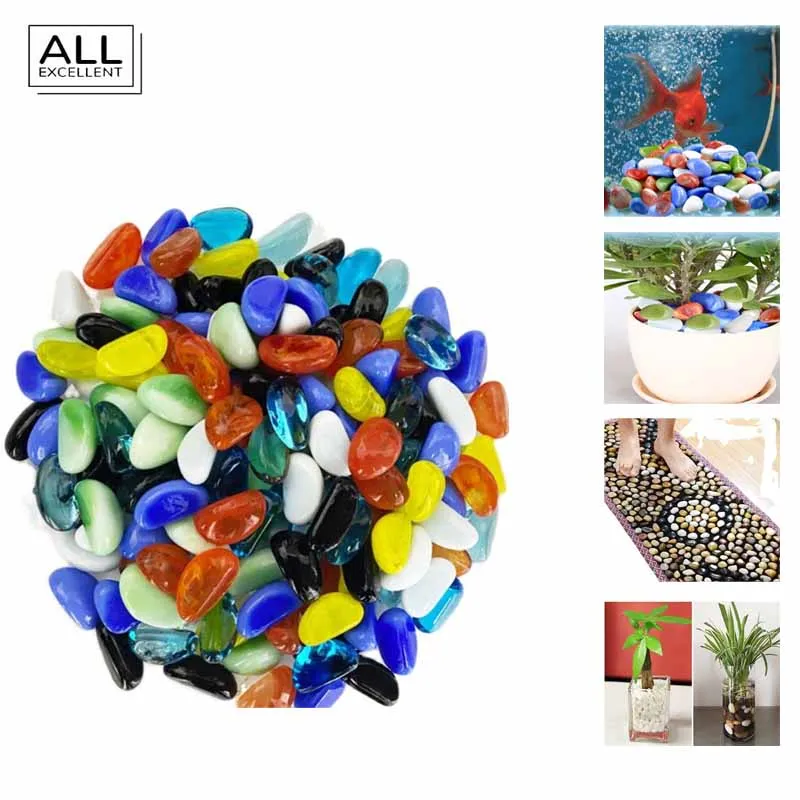 

Аквариумный декоративный цветной камень 500 г, упаковка, стеклянный камень, многофункциональная спецификация, декоративное растение