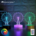 Новейший детский ночник, 3D светодиодный ночник, креативный Настольный прикроватный светильник, романтический светильник с колесиком обозрения для детей и девочек, украшение для дома, подарок