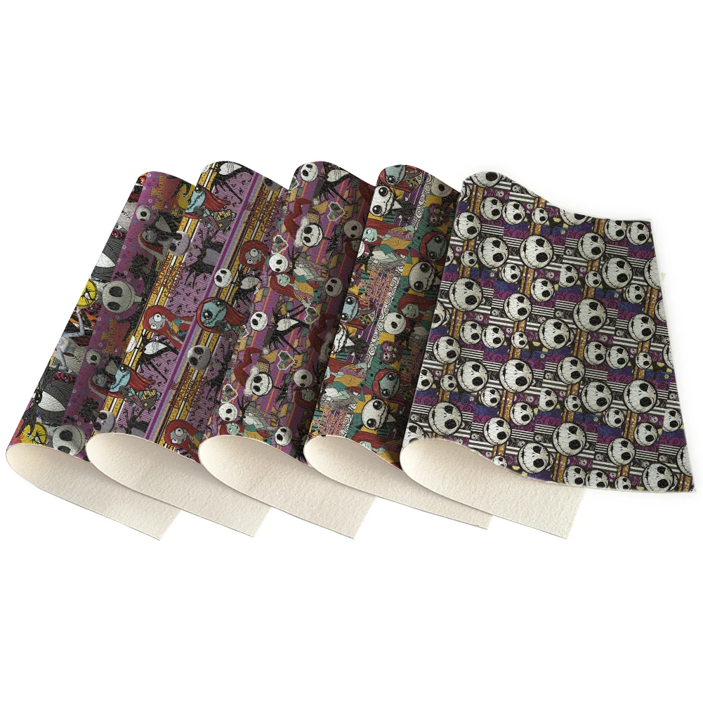 Рождественский фильм Призрак Череп ПУ искусственная кожа личи печатные для Рождественского украшения Рождество праздник Partty декор 30x136 см