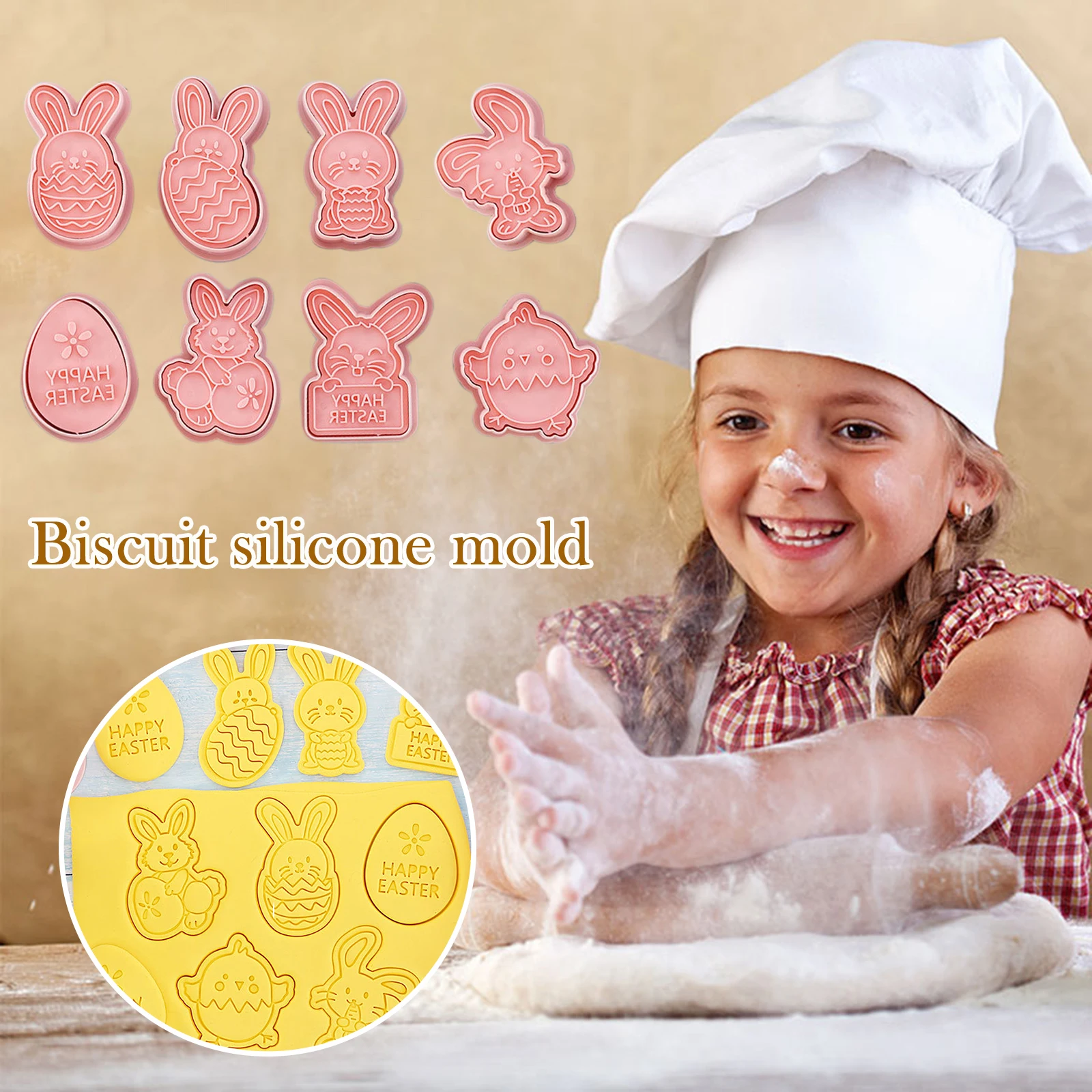 

8 Pcs/Set DIY Cartoon Biscuit Mould Christmas Cookie Cutters ABS Plastic Baking Mould Cookie Tools Cake Decorating Tools