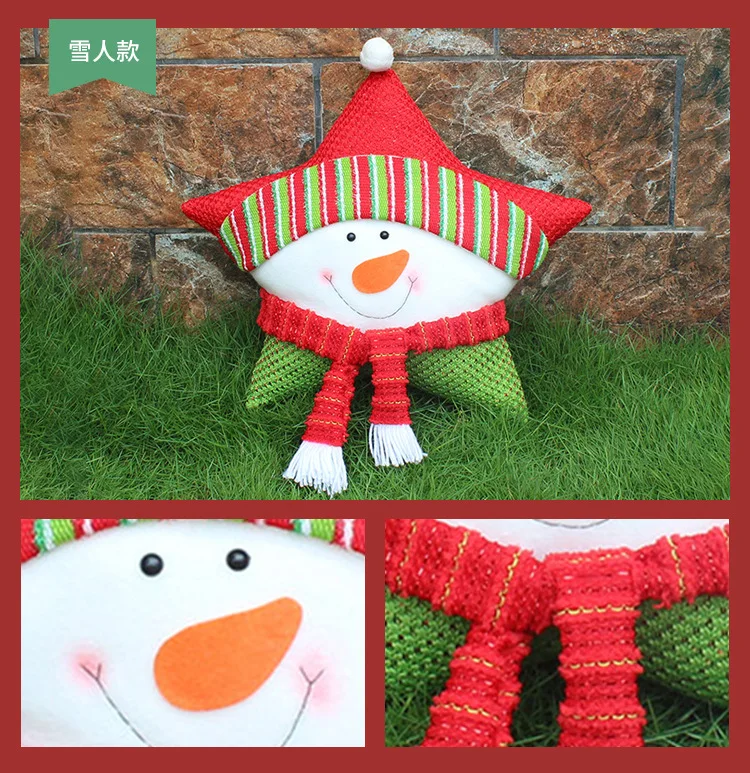 Christmas Pillows Cute Star Santa Claus Elk For Xmas New Year Home Decorative Casual Pillow Navidad Decor | Дом и сад