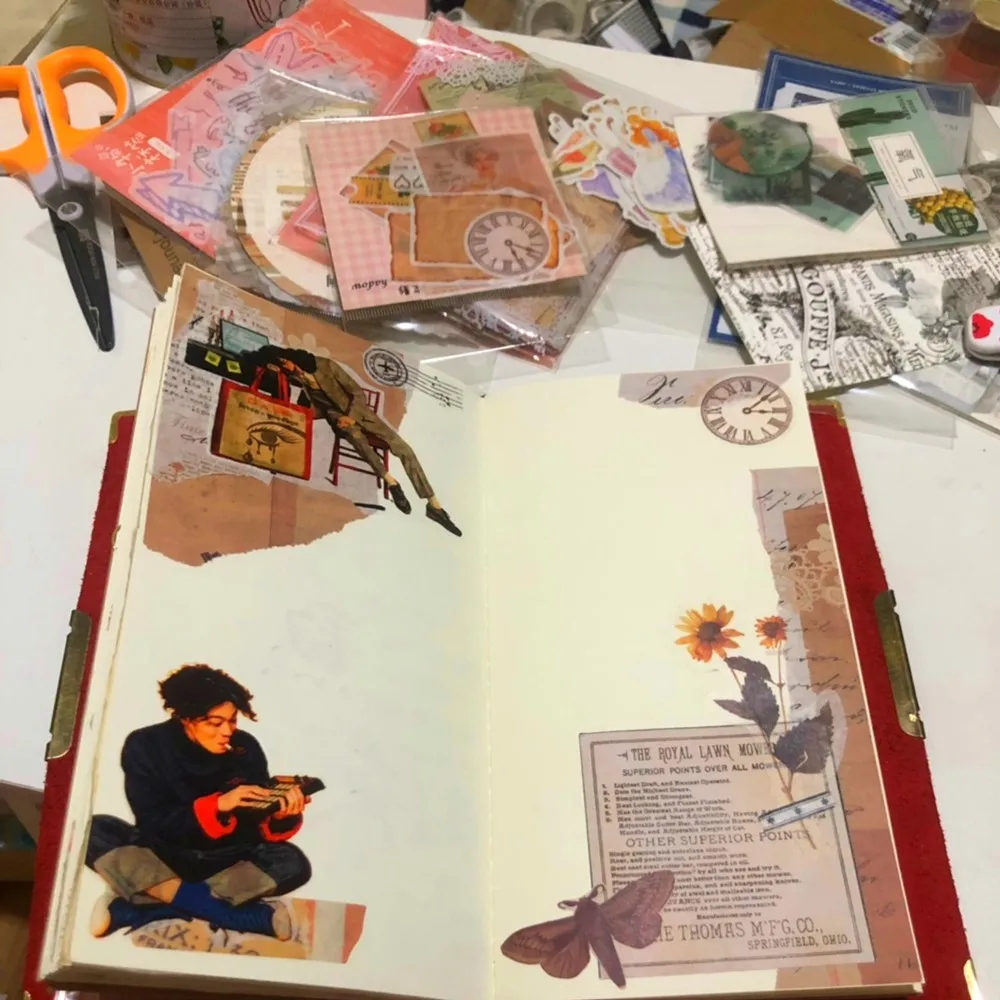 54 шт./набор винтажные наклейки для билетов Ретро объем квитанции \ ежедневный