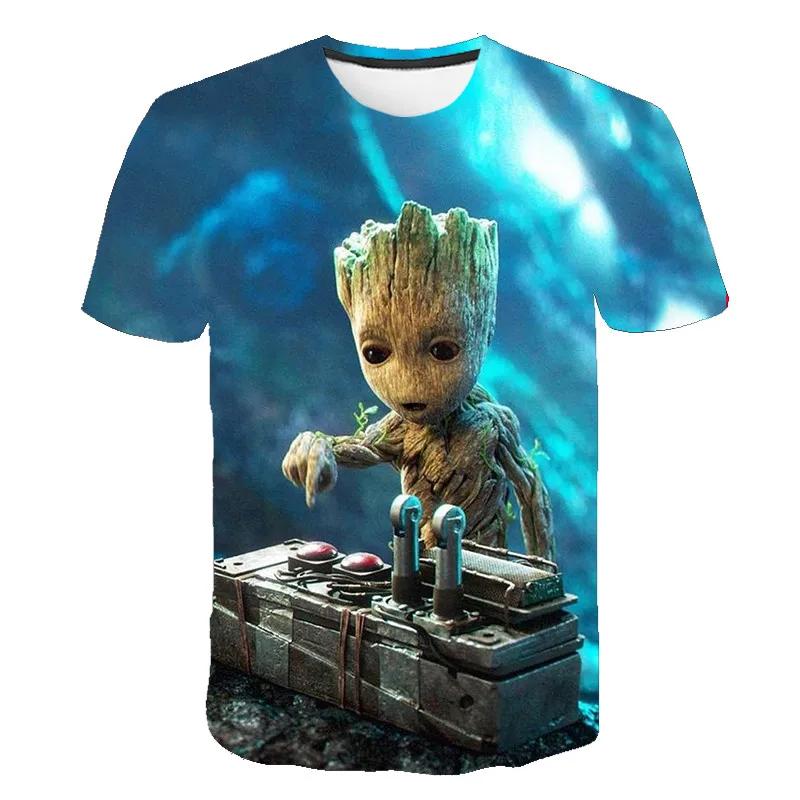 Футболка guardian of The superhero Groot movie galaxy летняя новая мужская футболка с короткими