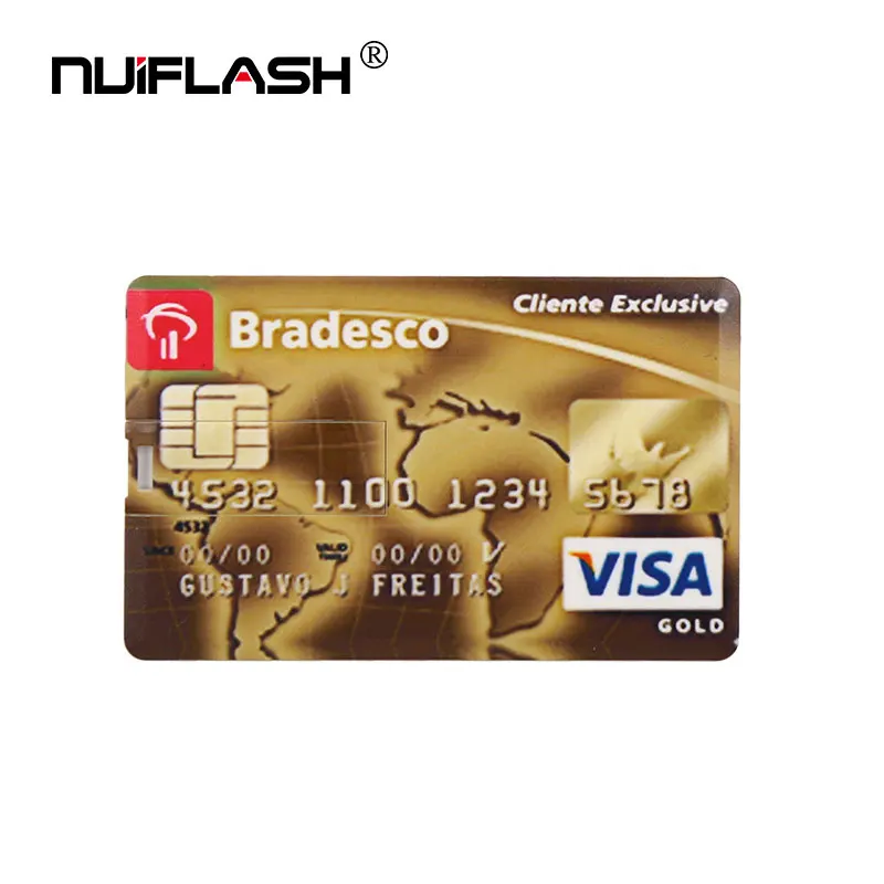 M5 Bradesco GOLD Карта кредитного банка, карта памяти HSBC MasterCard Bradesco, флеш-накопитель usb 8 ГБ 16 ГБ, флеш-накопитель USB, флеш-накопитель 32 Гб 64 Гб 128 ГБ, флеш-накопитель - Цвет: M5 Bradesco GOLD