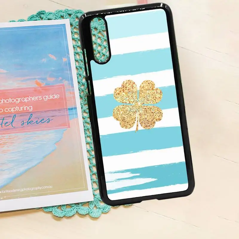 

Green Four leaf clover pattern Phone Case PC for iPhone 11 12 pro XS MAX 8 7 6 6S Plus X 5S SE 2020 XR