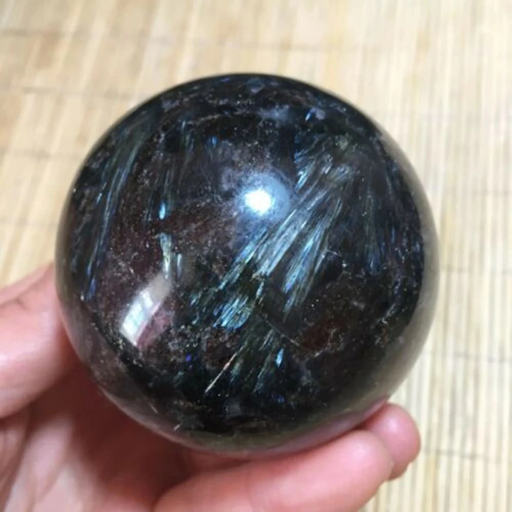 

High Quality 50-55MM Natural Astrophyllite Ball Polishing Crystal Stone Sphere Mine Energy Quartz For Healing Decoration LU