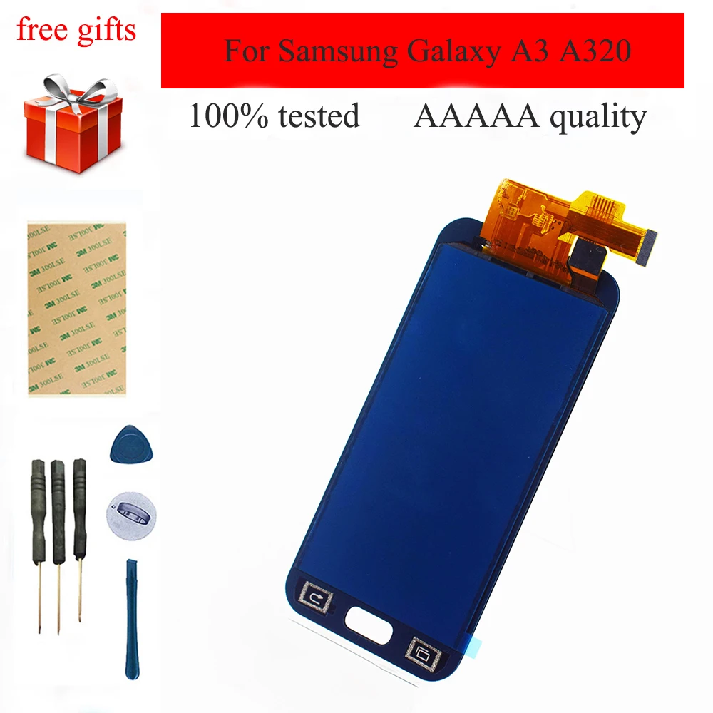 Для Samsung Galaxy A3 A320 LCD 2017 A320FL A320F полный сенсорный экран сенсор + ЖК дисплей модуль в