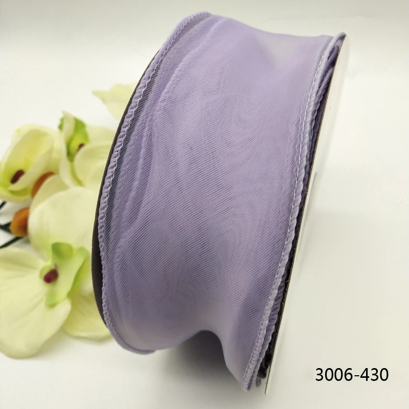 Лента из органзы с волнистыми краями 5 метров 50 мм | Дом и сад