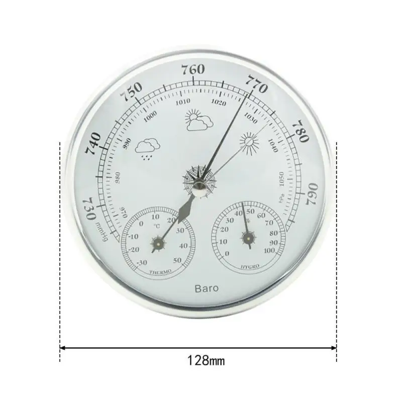 Алюминиевый сплав барометр термометр гигрометр метеостанция счетчик висячий| |