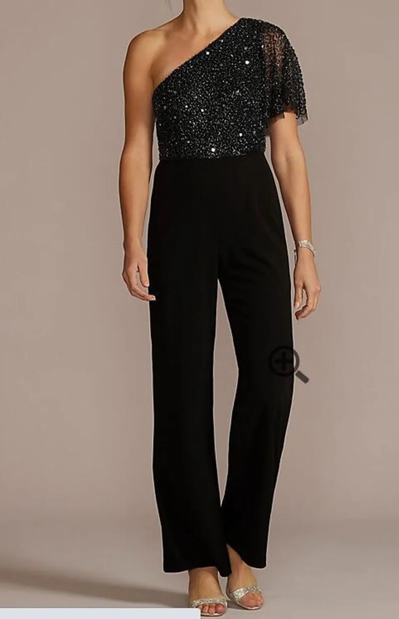 

Шифоновые брючные костюмы для матери невесты платье на одно плечо Свадебные платья для гостей выпускного вечера вечерние платья