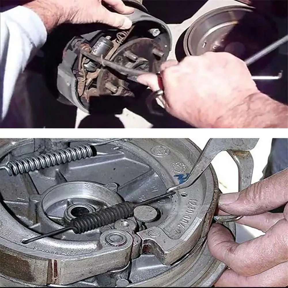 

High-strength automobile drum brake pipeline shoe return spring caliper remover to remove brake spring caliper repair tool