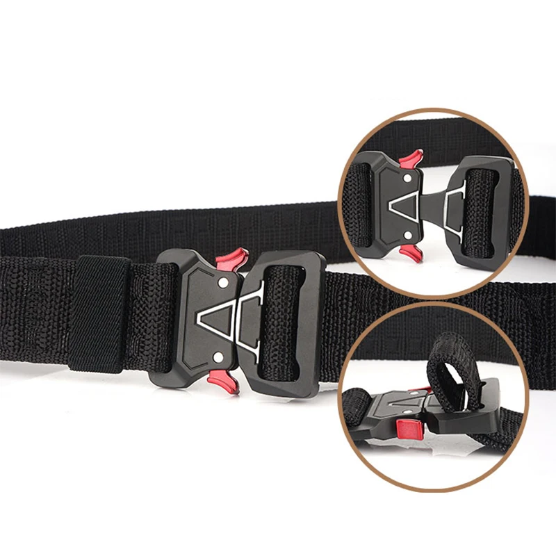 

HSSEE Classic Mechanical Metal Buckle Tactical Belt Soft Real Nylon Men's Military Nylon Belt Official Genuine Army Belt