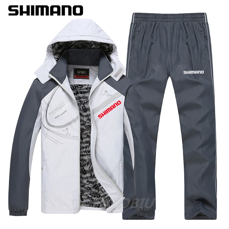 

Мужская осенне-зимняя одежда для рыбалки SHIMANO, спортивный костюм, уличный бархатный костюм, уютные Рыболовные костюмы, уличный Набор для кем...