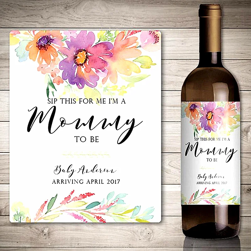 

Custom Mother To Be Statement Wine Label,Personalized Baby Pregnancy Announcement,Holiday Pregnancy Reveal Wine Label ideas Gift