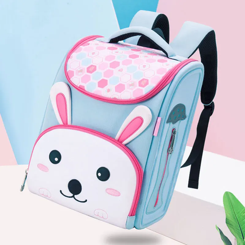 School Bags 3D Cute Alpaca Lion Giraffe Pattern Kids School Backpack Children Neoprene Animal Design Bookbags Mochilas Escolares