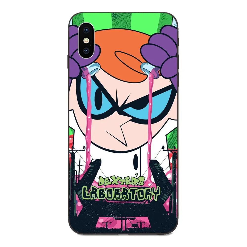 as picture Красочный стиль для Apple IPhone X XS Max XR 4 4s 5 5S SE 6 6S 7 8 Plus аниме мультфильм Декстер лаборатория - Цвет: as picture