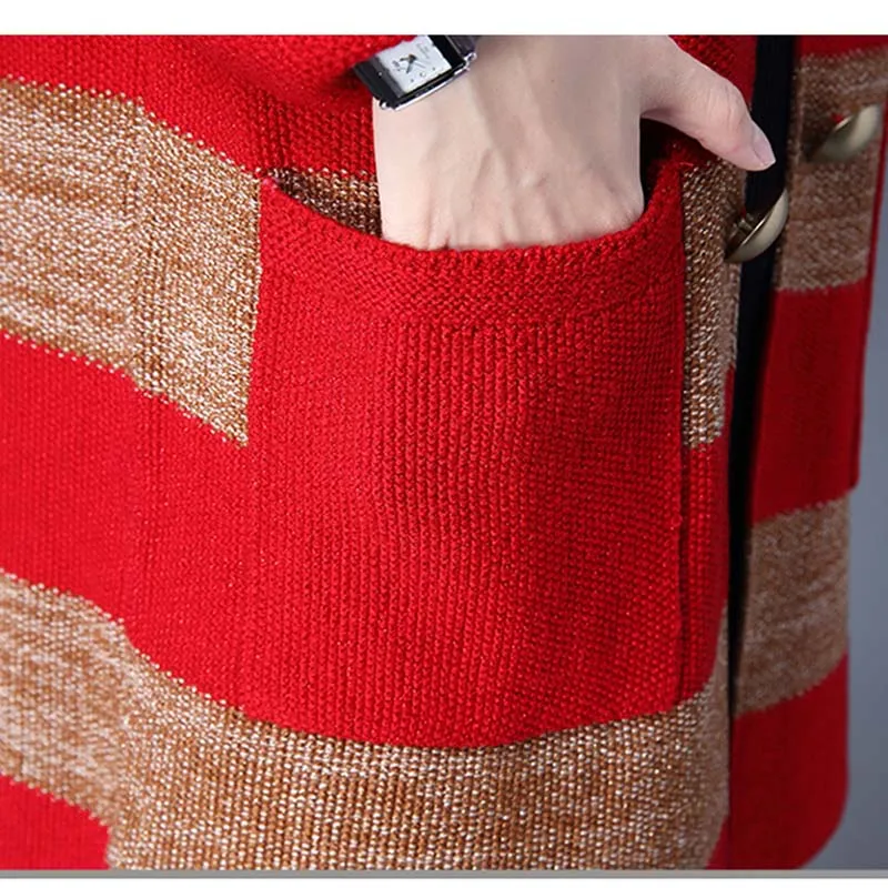 Осенние женские Повседневные свитера свободные кардиганы с круглым вырезом и