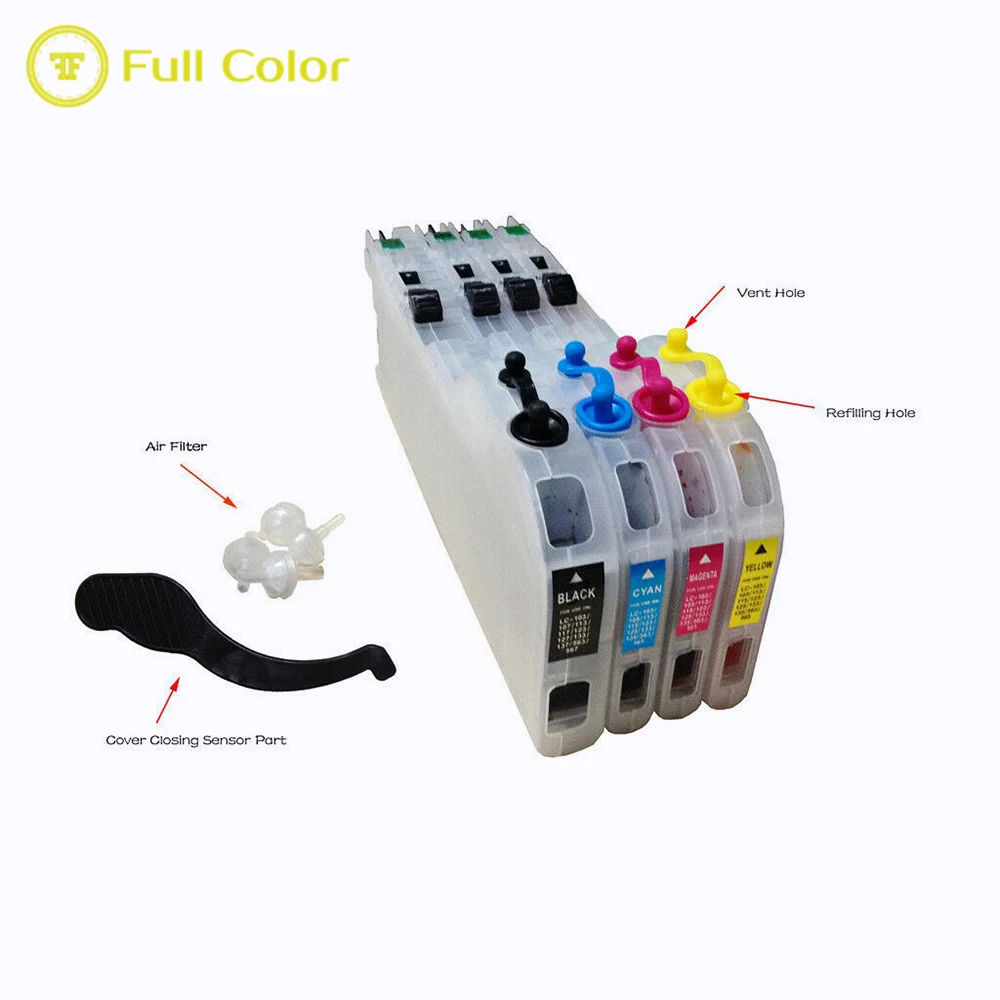 Полноцветный многоразовый пустой картридж длинная версия с чипом