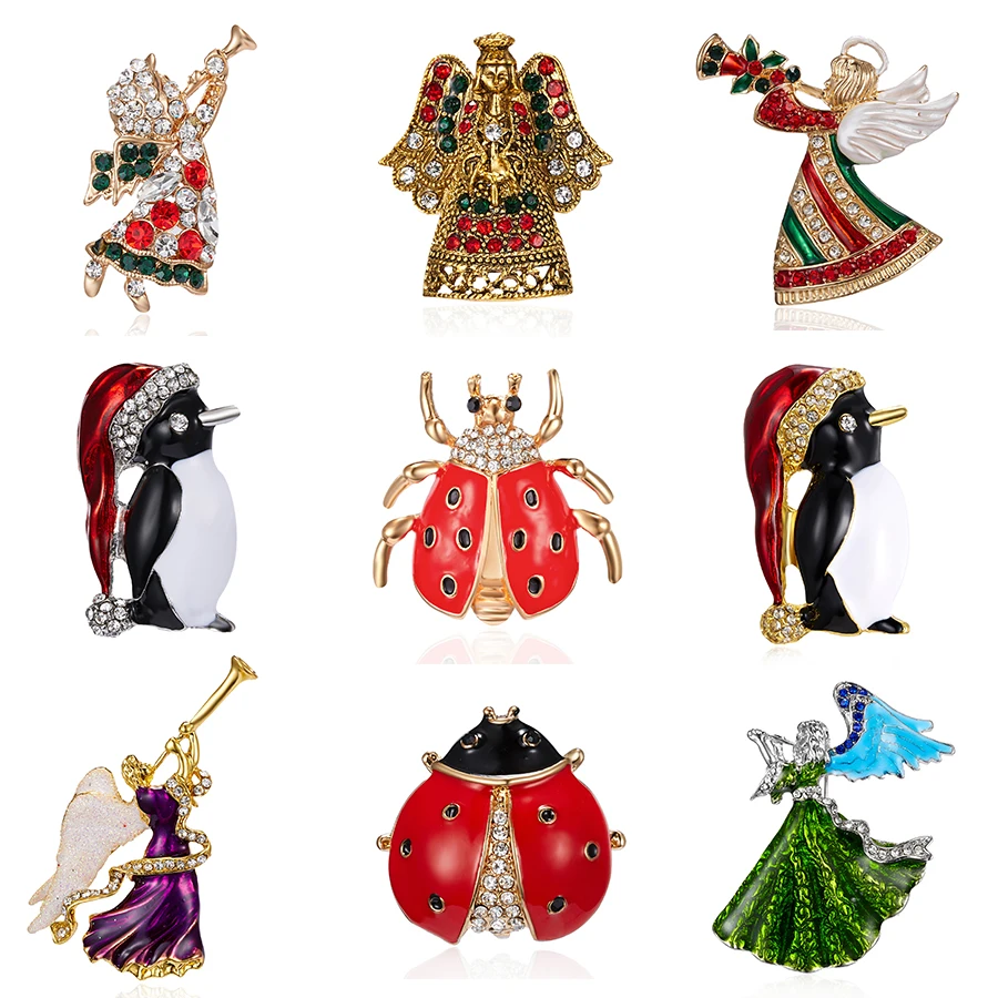 Винтажная брошь в виде ангела пингвина булавки для женщин и мужчин