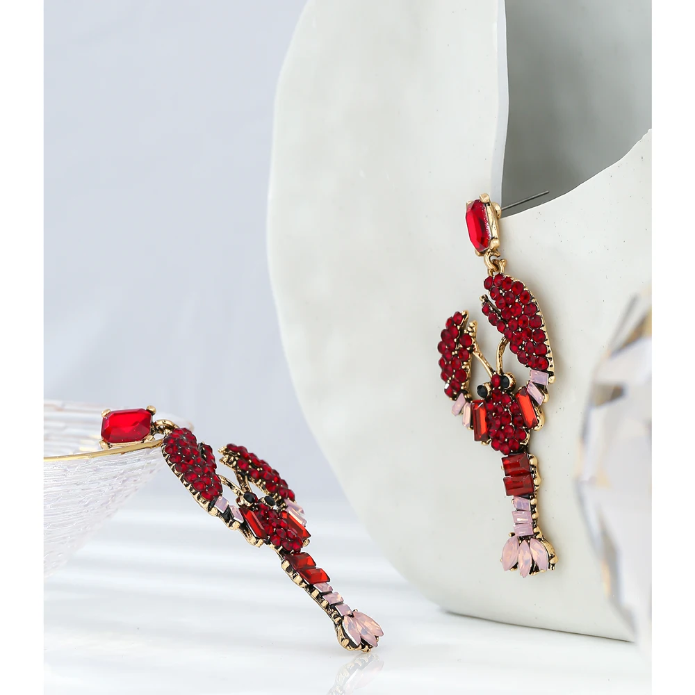 Женские серьги с кристаллами Yhpup стильные разноцветные стразы подвески в