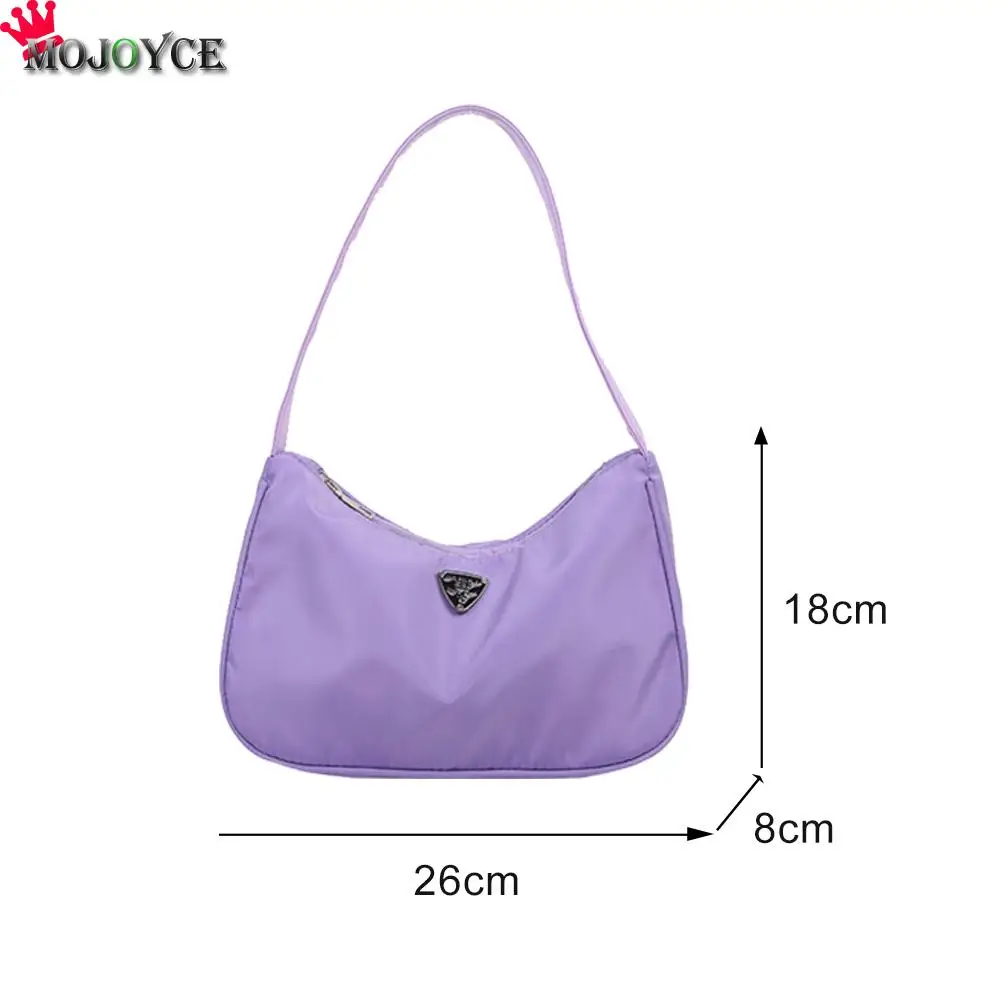 

Women Nylon Handbags Female Simple Daily Zipper Classic Texture Creative Delicate Design Chic Underarm Shoulder Totes Bags