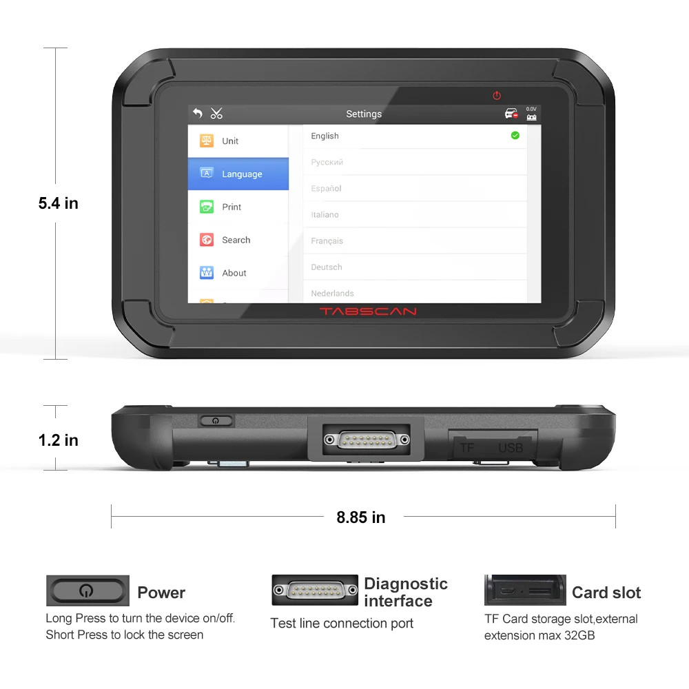 EUCLEIA Tabscan X7 OBD2 автомобильный диагностический инструмент полная система