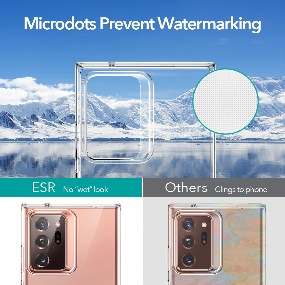 ESR для Samsung Galaxy Note 20 Ультра чехол металлическая подставка Kickstand TPU прозрачный Note20