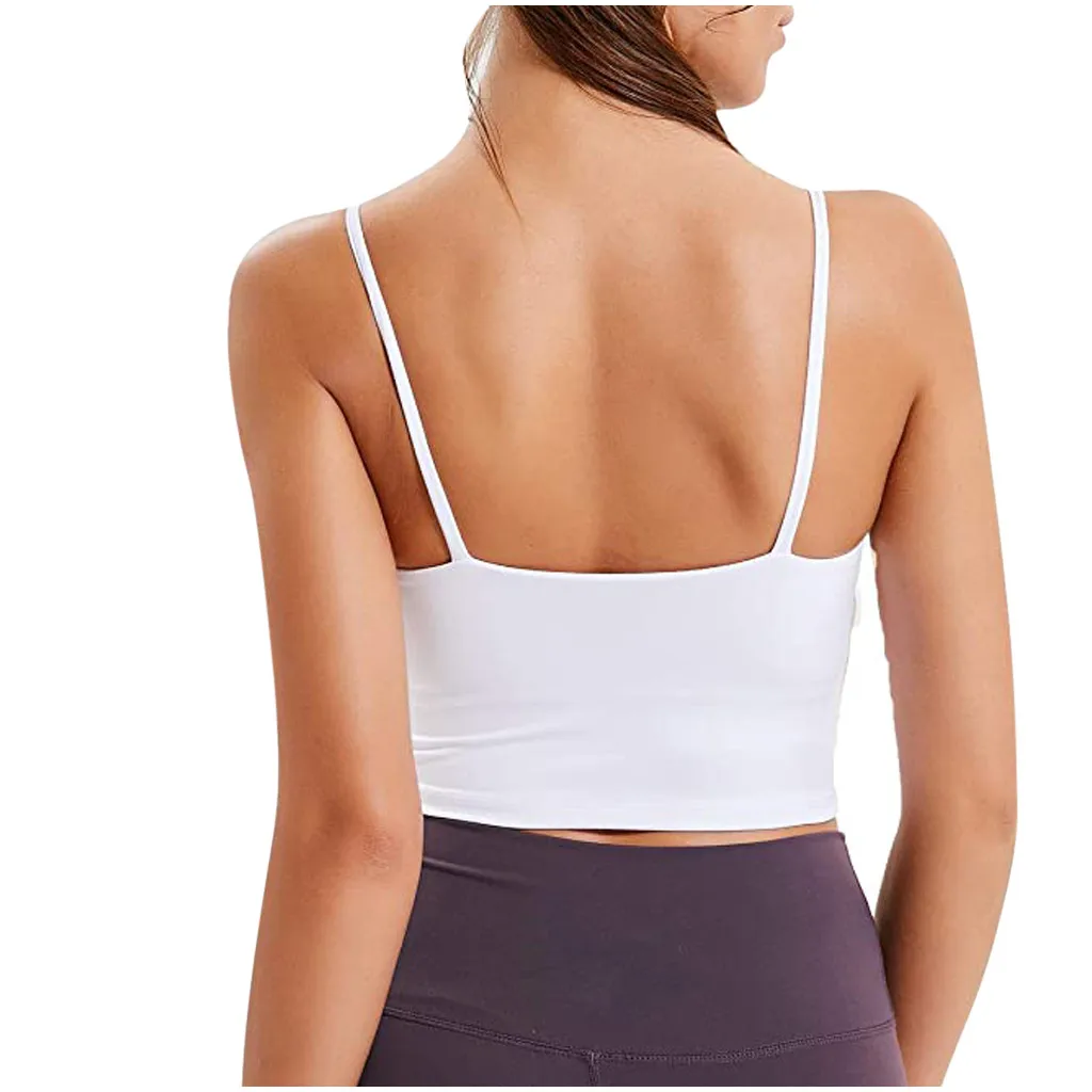 

Rop Mujer 2020New Fashion Women Sexy Crop Tops Sleeveless Casual Vest Ladies Chest pad movement Short Tank